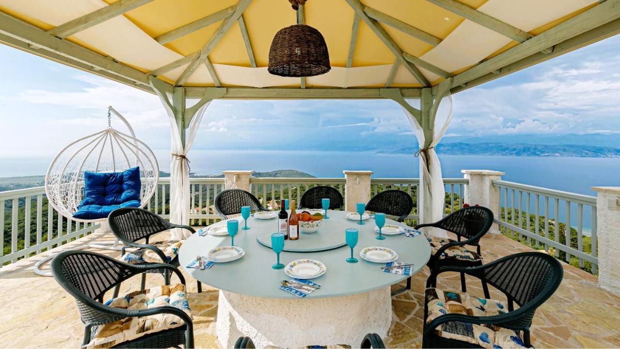 Villa Orizontas Corfu, Private Villa With Breathtaking Views Loutses Bagian luar foto
