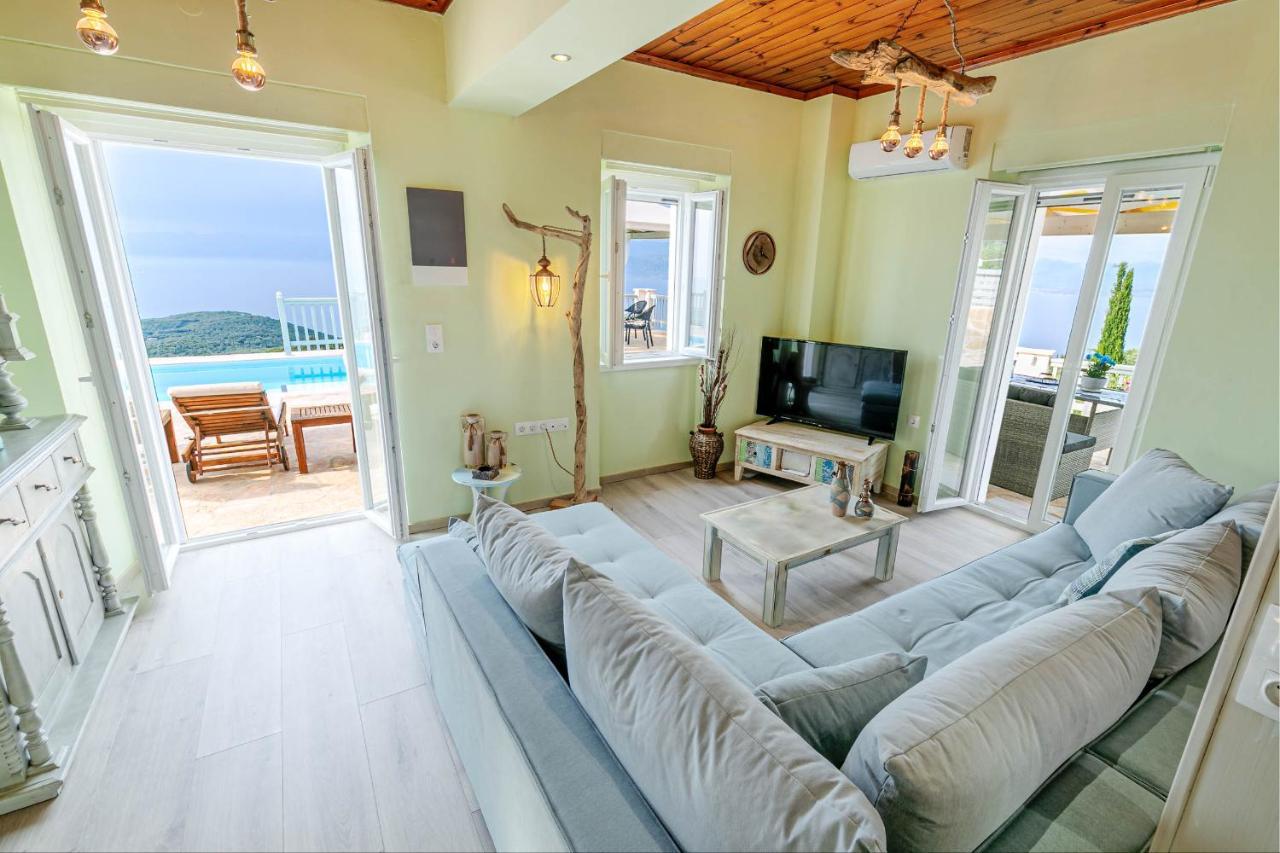 Villa Orizontas Corfu, Private Villa With Breathtaking Views Loutses Bagian luar foto