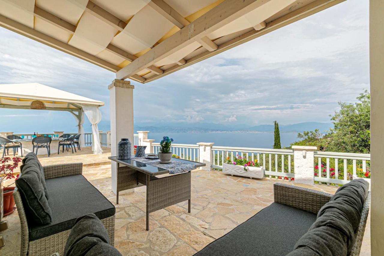 Villa Orizontas Corfu, Private Villa With Breathtaking Views Loutses Bagian luar foto