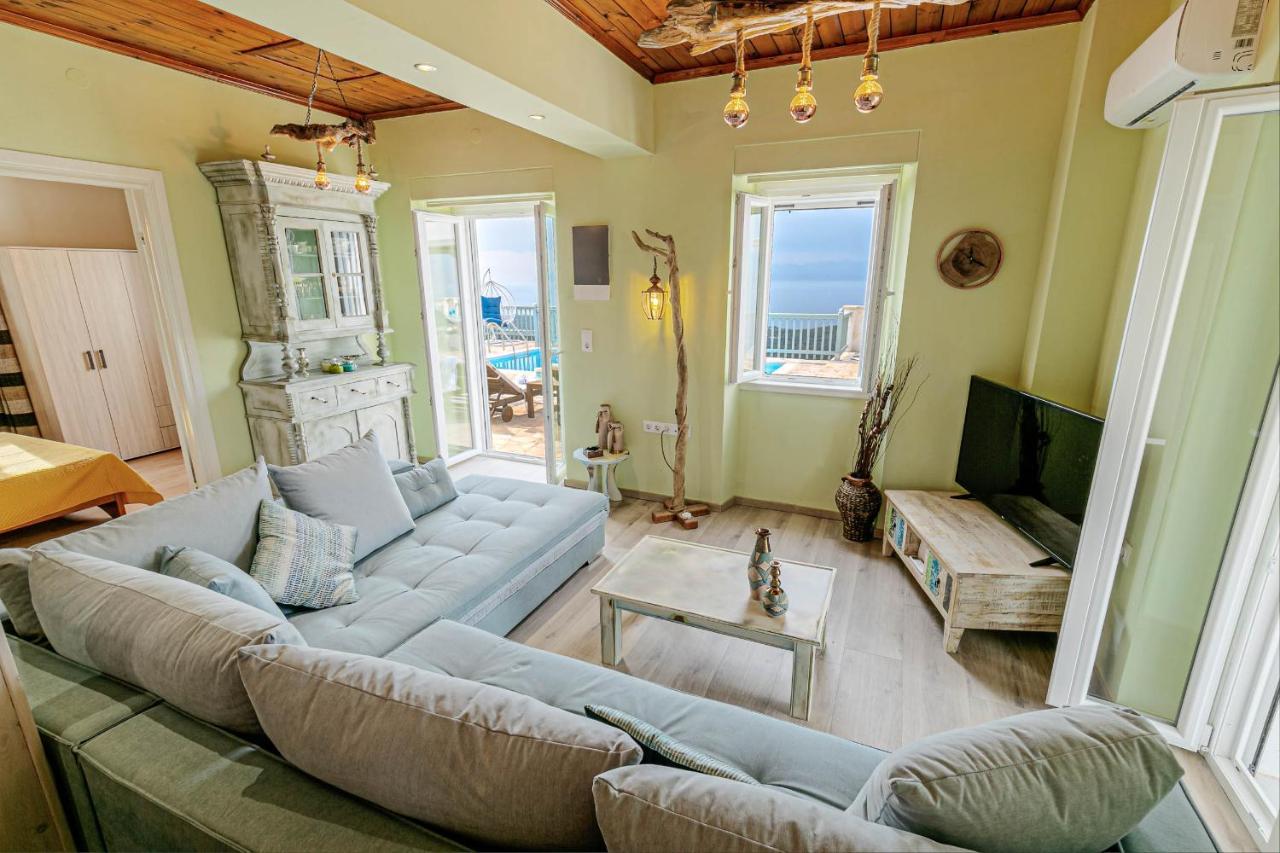 Villa Orizontas Corfu, Private Villa With Breathtaking Views Loutses Bagian luar foto