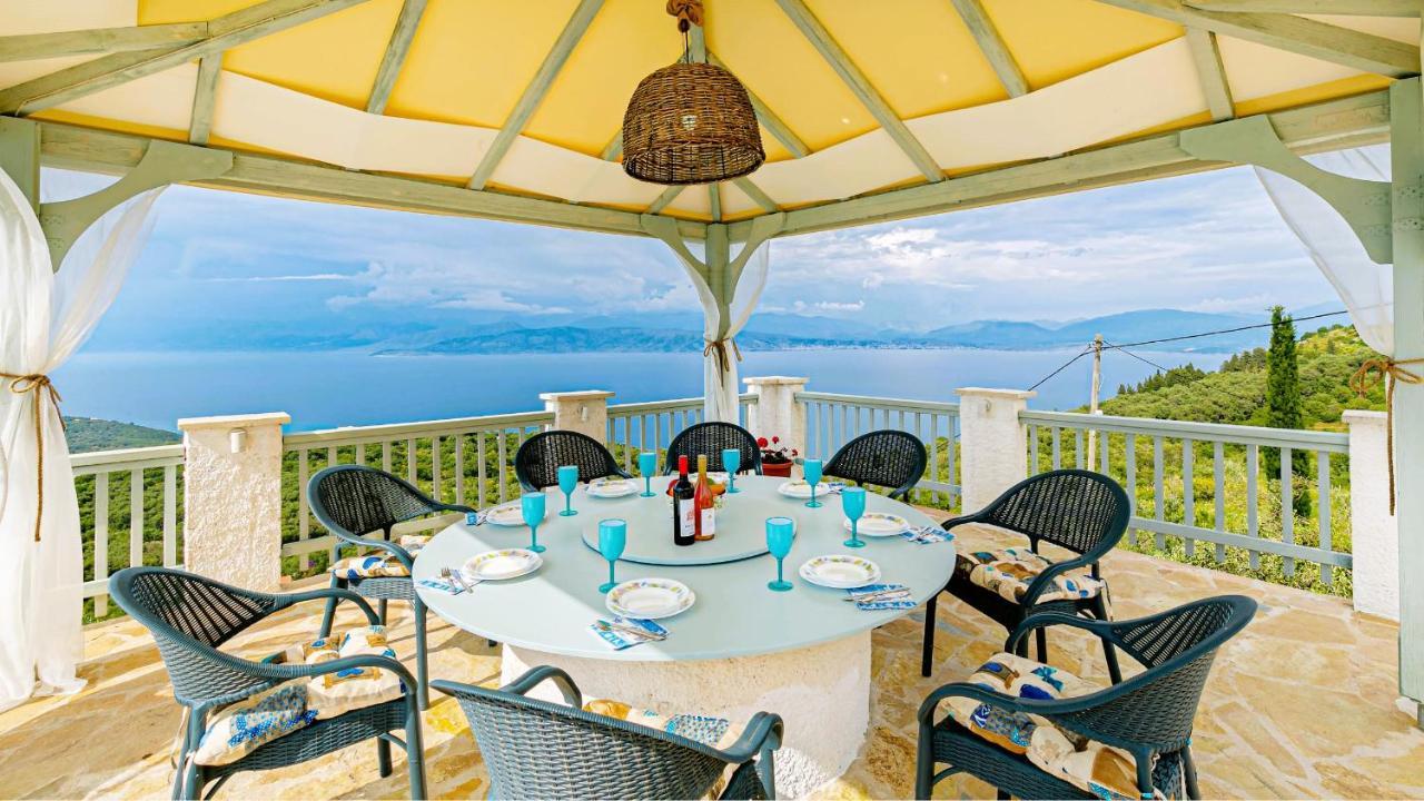 Villa Orizontas Corfu, Private Villa With Breathtaking Views Loutses Bagian luar foto