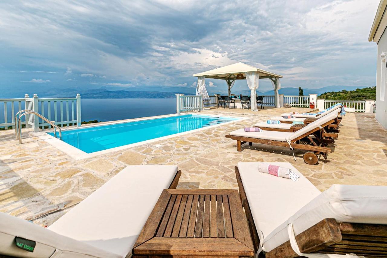 Villa Orizontas Corfu, Private Villa With Breathtaking Views Loutses Bagian luar foto